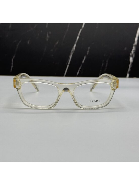Prada PRB01V 19X1O1 Women Clear Cream Cat Eye Eyeglasses Authentic NEW main image 7